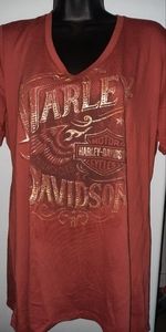 Harley davidson womens T-shirt 1X orange
